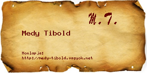Medy Tibold névjegykártya